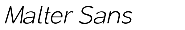 Malter Sans font preview